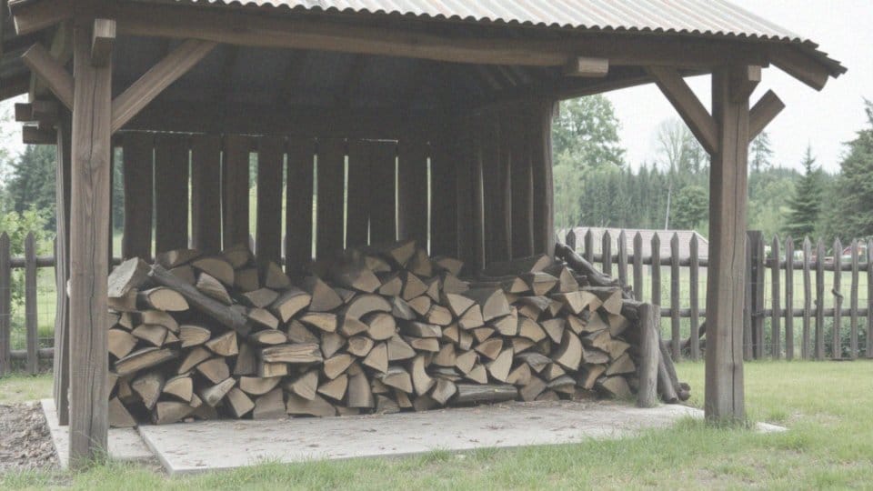 Czy można postawić składzik drewna jako wiatę?
