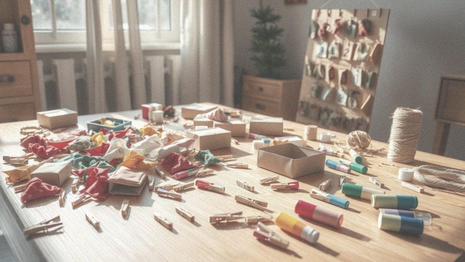 Jakie akcesoria można wykorzystać do stworzenia kalendarza adwentowego DIY?